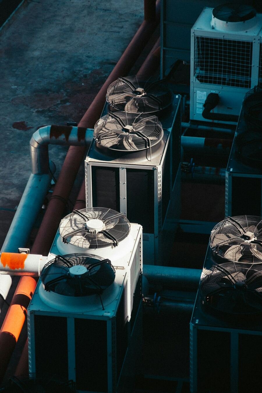 Bank of air-conditioning condenser units